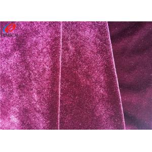 Super Soft Polyester Spandex Velvet Fabric , Elastic Korean Fabric Eco -