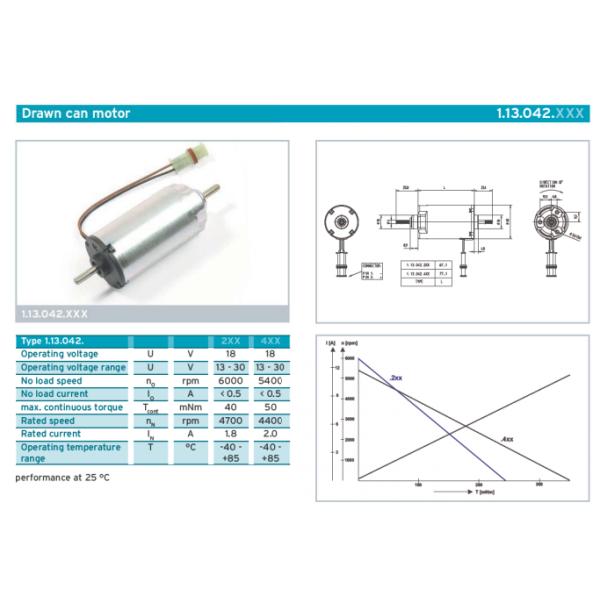 Customize Dual Shaft Brush DC Motor 42mm OD 4800rpm For Parking Air Heater