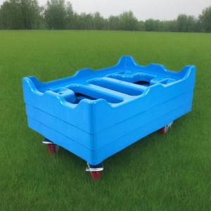 Lightweight Design Attached Lid Nestable Crate Plastic Platform Dolly