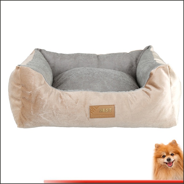 Quality wholesale dog beds suppliers Stripes short plush pp cotton pet bed china factory wholesale