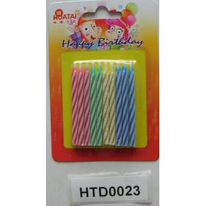 4 Color Magic Relighting Birthday Candles Striped Design Eco Friendly 100%