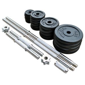 man excercise cast iron painting dumbbell barbell set 50kg for sales