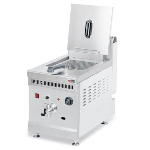 Quality Commercial Electric 18L Double Tanks Chip Deep Fryers with Oil Drain Valve wholesale
