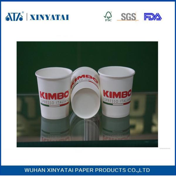 Custom Printed Insulated Single Wall Paper Cups , Disposable Coffee Cups for Hot Drinks