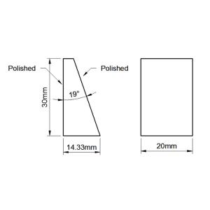 High Efficiency Infrared Prism , Customized CVD ZnSe Anamorphic Prisms
