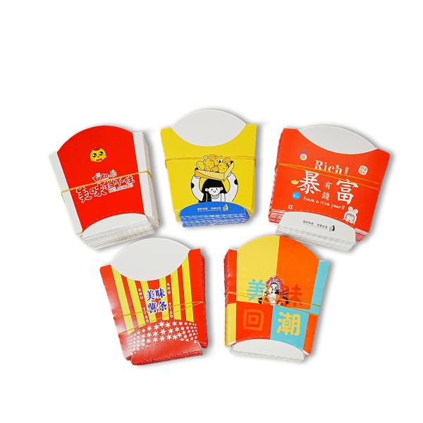 Quality Wholesale customized cheap french fry paper box eco-friendly food grade disposable takeaway paper box wholesale