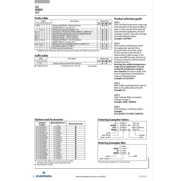 Brass Stainless Steel ASCO 8327 2 Position 3 Way Solenoid Valve Dual Chamber Design
