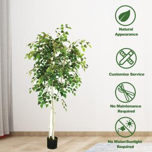 Factory Handmade Artificial White Birch Bonsai With Real Bark For Landscaping