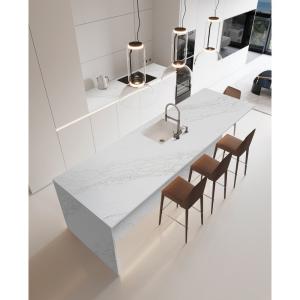 Cheap Small Particle Quartzite Slabs 30mm Thickness Quartz Kitchen Countertop for sale