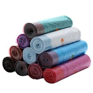 LDPE Drawstring Garbage Bag 0.04mm Thickness Waste Bin Liner On Roll