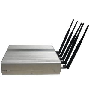 Remote Control 3G Cell Phone Signal Jammer 5 Bands Stationary Indoor Use