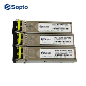 80km 1550nm Fiber Optic Transceiver Module Gigabit Ethernet Transceiver
