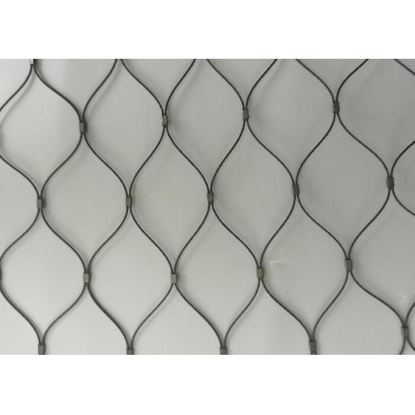 Quality SUS304 Black Oxide Wire Rope Mesh 1.2mm-4.0mm Ferruled And Knotted Type wholesale