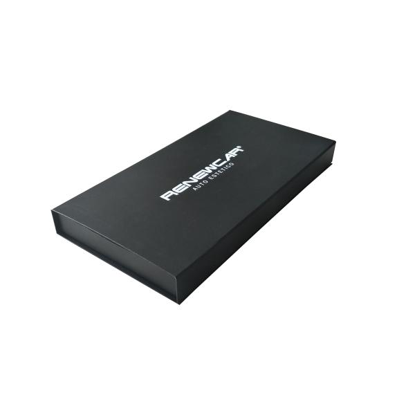 Quality Black Textured Book Shaped Magnetic Paper Box Perfume Glass Bottle Packaging With Insert wholesale