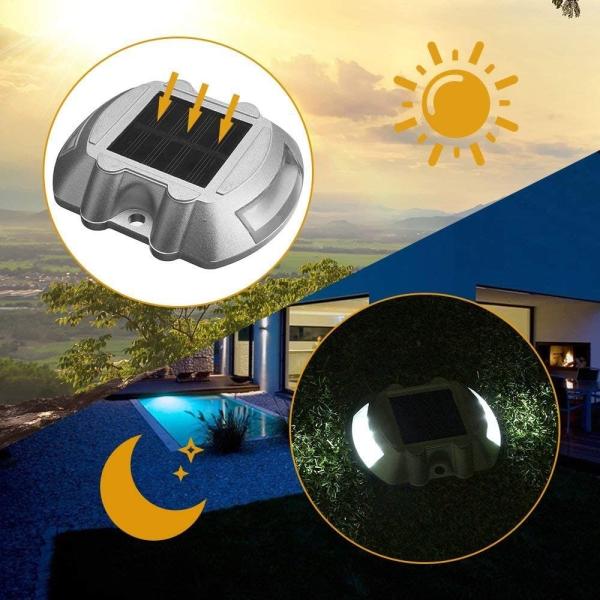 Quality Long-lasting Solar Road Studs With 12 LED Light Source In White Yellow Red Blue Or Green wholesale