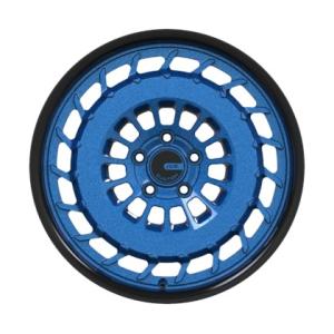 China Brushed Blue Two Piece Forged Wheels ET25 HUB 72.6mm 22 Inch Rims 5x120 on sale