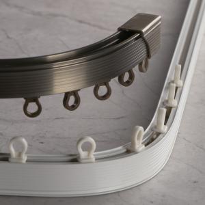 Heavy Duty Bendable Plastic Aluminum Pole Window Curved Curtain Rod Track Rail