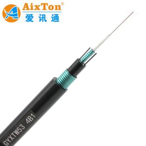 Direct Buried PE Outer Jacket 8 Fibers GYXTW53 Double PSP Armored Fiber Optic