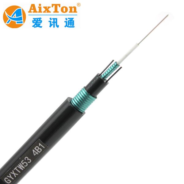 Direct Buried PE Outer Jacket 8 Fibers GYXTW53 Double PSP Armored Fiber Optic