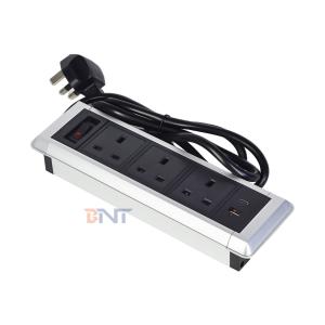 Desktop Multifunctional Power Sockets with 3AC Electric Embedded socket USB A