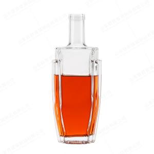 China Custom Capacity Glass Bottle 200ml 500ml 700ml 750ml Frosted Flint for Whiskey Gin Rum on sale
