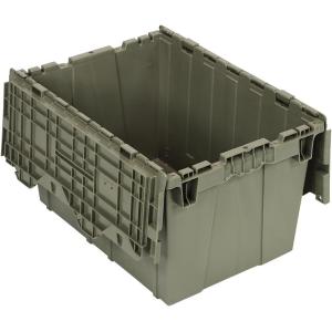 Industrial Plastic Stackable Storage KeepBox Tote Container With Hinged Attached