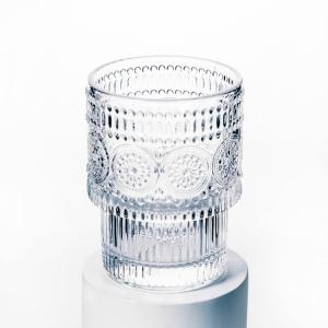 Transparent Coffee Ripple Glassware Ribbed Glass Cups Whiskey Juice Drinking