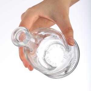 Elegant Long Neck Empty Glass Wine Bottle with Customized Shape and Cork