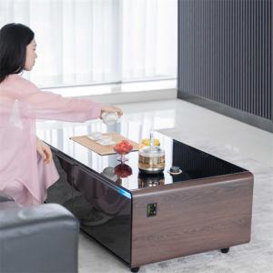 Living Furniture Modern Coffee Table with Refrigerator Speaker and Wireless