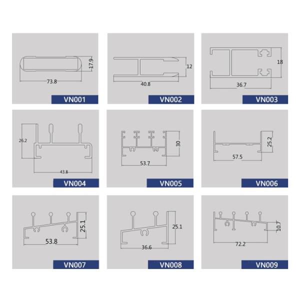 6030 Sliding Glass Aluminum Window Frame Extrusions