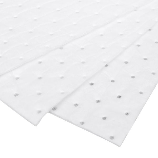 White Oil Absorbent Pads 200gsm Polypropylene 400x500mm