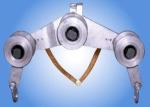 Three Wheel Structure Transmission Line Stringing Tools Earthing Pulley Block