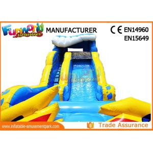 Giant Commercial Inflatable Water Slide / Inflatable Wipe Out Slide