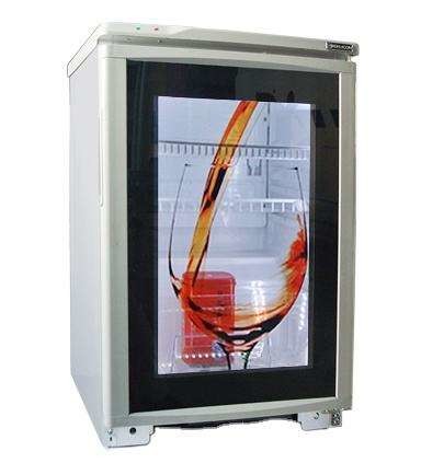 Quality 32" LCD Digital Signage Transparent LCD Refrigerator Glass Door For Beverage Cooler Advertising Display wholesale