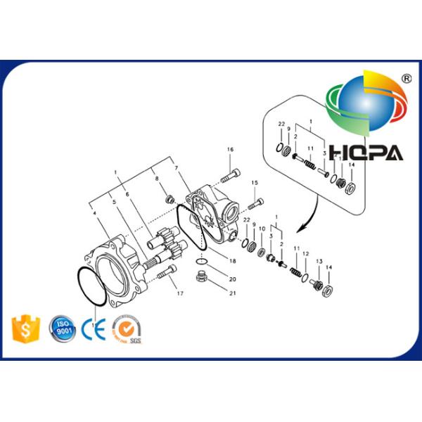 SA8048-01140 SA804801140 804801140 Pilot Pump Seal Kit For Volvo EC160B