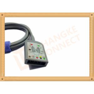 Green 12 Pin ECG Trunk Cable 5 Leads Flexible With UL And Rohs Standard