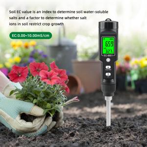 LCD Display Soil Ec Meter 2 In 1 Multipurpose Conductivity Tester