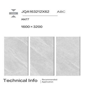 1600x3200mm Marble Slab with Antique Style Veining Light Grey Color and