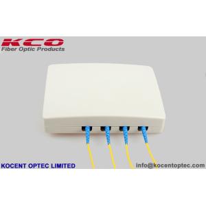 4 Port Indoor Fiber Optic Terminal Box with ABS+PC Material and SC/FC/ST/E2000