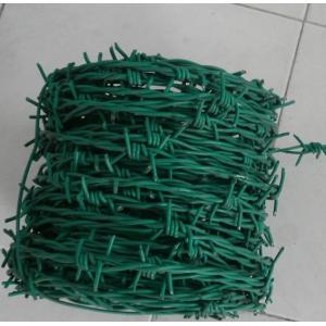 Sharp Thorn Shape Barbed Wire Wall , Cross Wire Fence Aging Resistant