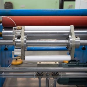 High Speed Semi Automatic Cling Film Aluminum Foil Roll Rewinding Machine With 2