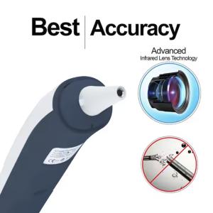 White IR Forehead Ear Thermometer with 3-5CM Measuring Distance FDA Approved