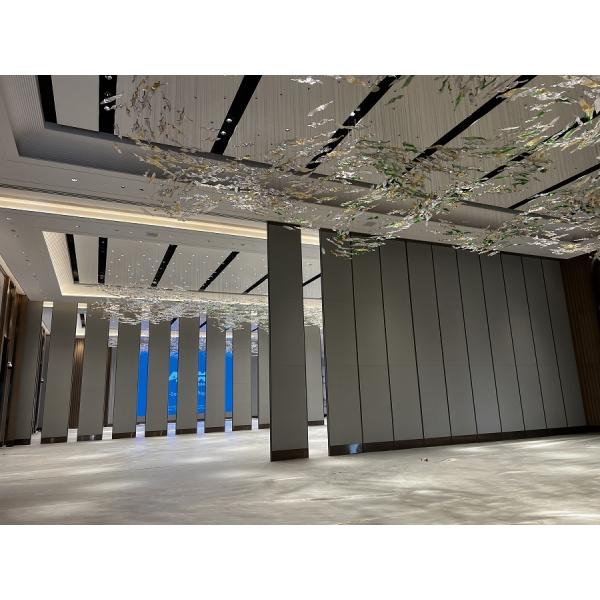 Class A Fire Rating Operable Partition Wall with Leather Panel Surface and Easy