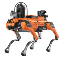 Four Legged Fire Reconnaissance Robot Shout Lighting Warning Pickup