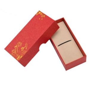 China red special paper wooden bookmark packaging box  luxury pen packaging paper box  Custom rigid bookmark and pen box on sale