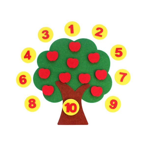 Quality Digital Pairing Apple Tree 24*22cm Felt Learning Toys wholesale