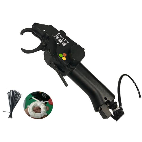 Quality 4.8 Inch Nylon Zip Tie Automatic Cable Tie Tool Gun Locking Kneecaps Use With Paper Label wholesale