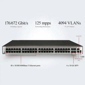 48*10/100/1000BASE-T Ethernet ports and 4*10GE SFP ports PoE Switch with LACP