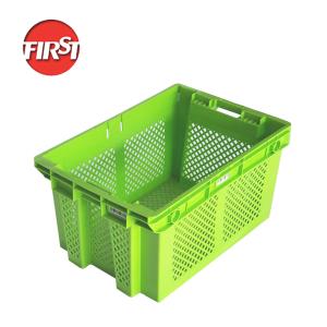 Nestable Stackable Ventilated Plastic Bins for Fruits and Vegetables Storage Solutions