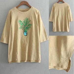 Cheap China Manufacturer Women Embroidered Crew Neck T Shirt For Girl for sale